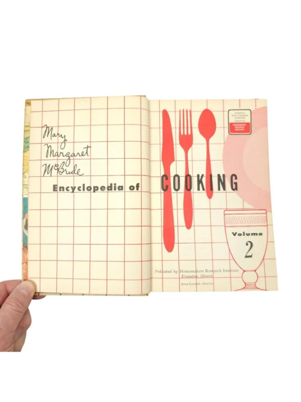 Mary Margaret McBride Encyclopedia of Cooking Volume 2 Vintage 1958 Cookbook HC